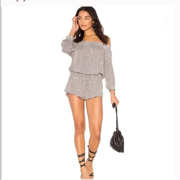 Eberjey Sea Stripe Short Romper Sz M/L - Picture 1 of 10